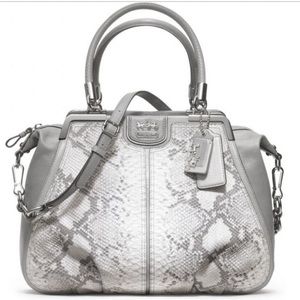 Coach Embossed Python Satchel